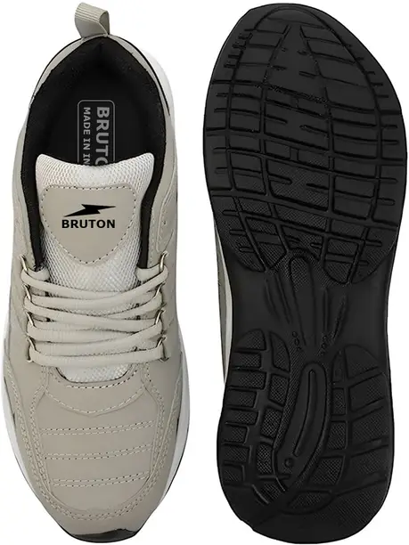 BRUTON Lite Casual Shoes Sneakers For Men (Grey , 9) - Image 4