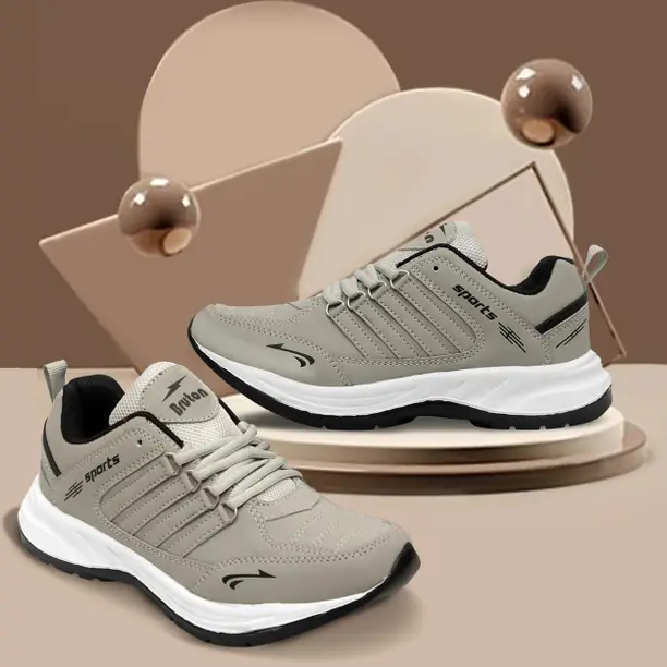 BRUTON Lite Casual Shoes Sneakers For Men (Grey , 9)