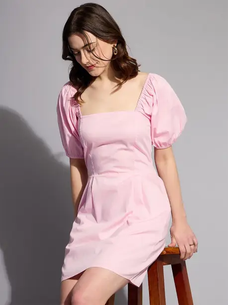Freehand Women Shift Pink Mini/Short Dress - Image 2