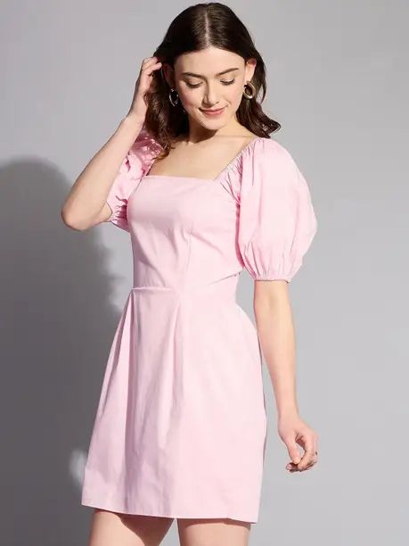 Freehand Women Shift Pink Mini/Short Dress