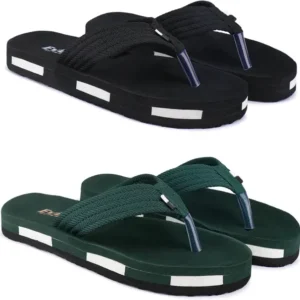 Mens Comfortable Trending And Stylish Multicolor Embozing Flipflop (Pack Of 2) Men Slippers  (Multicolor , 8)